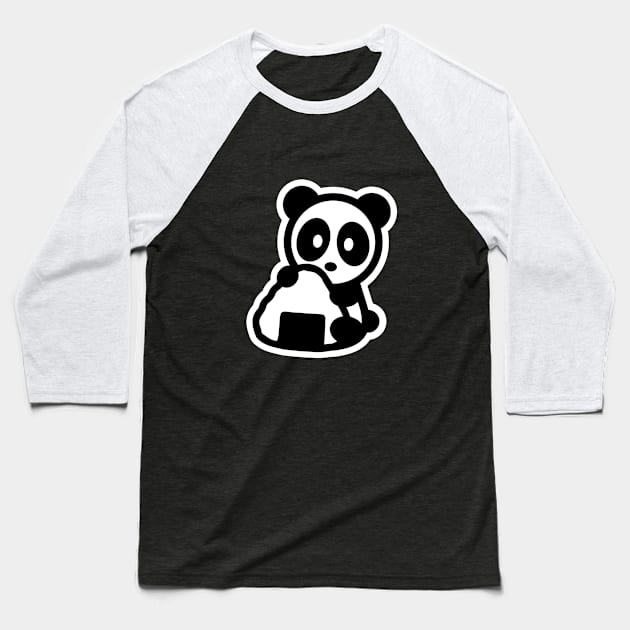 Panda Onigiri Bambu Brand Foodie Roll Maki Vinegar Seaweed Nori Fish Raw Seafood Sashimi Salmon Kani Japanese Japan Soy Sauce Wasabi Roe Baseball T-Shirt by Bambu